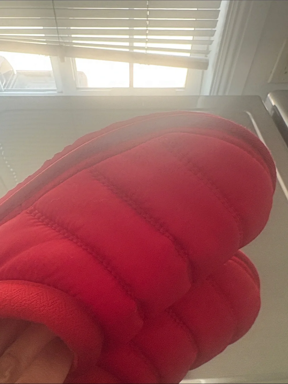 UGG Kids Red Puffer Slip-On Slippers